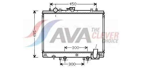 AVA MT2192 Radiator Fits Mitsubishi L200 2.5 TD 4WD MR281024