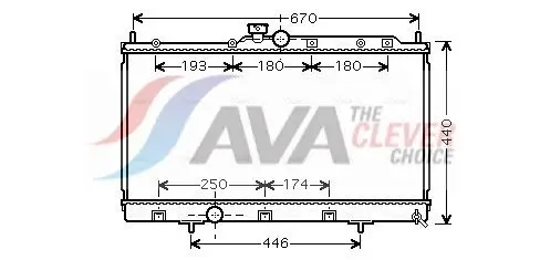 AVA MT2199 Radiator Fits Mitsubishi Lancer VII MR497740 MR968856 MR968857