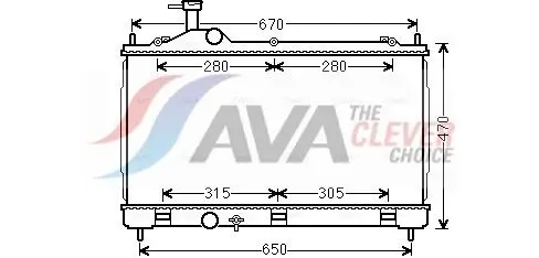 AVA MT2256 Radiator Fits Mitsubishi Outlander 1350A601 1350A602 1350A825