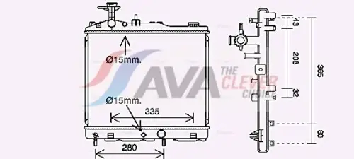 AVA MT2264 Radiator Fits Mitsubishi Mirage Space 1350A670