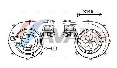 AVA OL8630 Heater Blower Motor Fits Saab 9-3 9-3X Opel Vectra C Signum