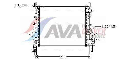 AVA RT2158 Radiator Fits Renault Twingo I