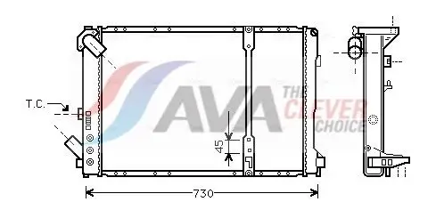 AVA RT2209 Radiator Fits Renault Espace III Laguna I