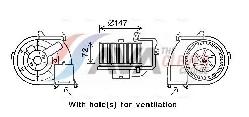 AVA RT8593 Interior Blower Fits Renault Clio 7701045554